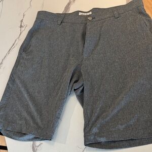 Peter Millar Charcoal Flat Front Shorts
